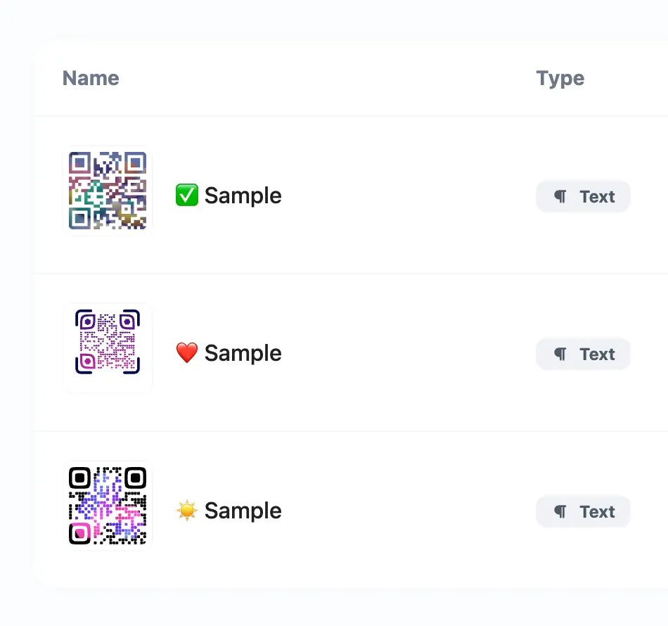 Скриншот страницы системы QR-кодов приложения